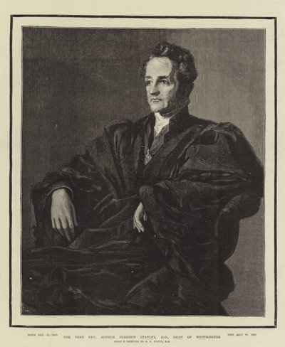 The Very Reverend Arthur Penrhyn Stanley, DD, Dean of Westminster by George Frederick Watts